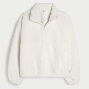 Hollister Gilly Hicks Sherpa Quarter-Zip Pullover